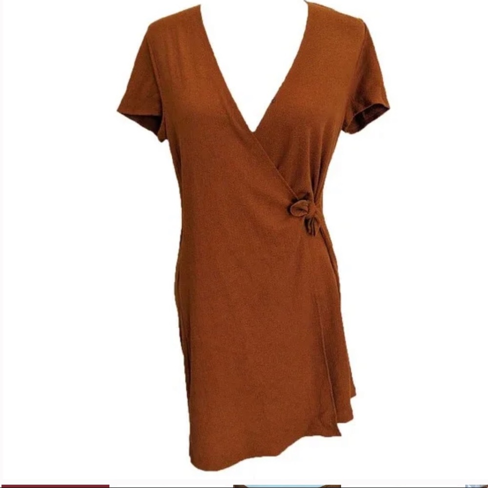 MADEWELL Faux Wrap Mini Dress Large NWOT